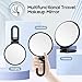 B Beauty Planet 40X Magnifying Mirror, Hand Mirror for Makeup, Double Sided with 40X/1X Magnification, Travel Essential, Portable Foldable for Desktop and Bathroom, Gift for Women, Frosted Black