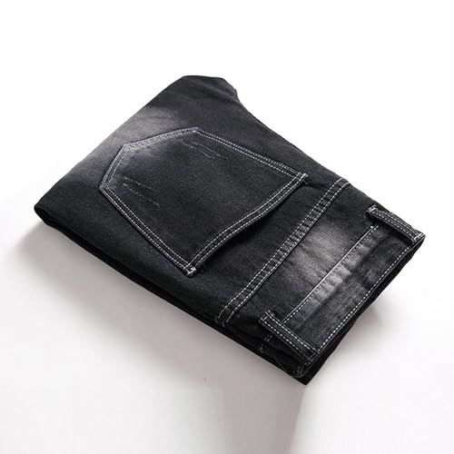 Mens Skinny Jeans Distressed Slim Fit Jeans Trendy Straight Leg Stacked Denim Pants with Pockets3