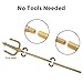 Gold Aquaman Poseidon Trident Fork Halloween Devil Pitchfork Spear Costume Prop Accessory for Adults Kids 48
