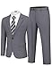COOFANDY Men Suit Regular Fit 2 Piece Suits Set Fashion Elegant Tuxedos Lightweight Casual Blazer and Pants Dark Gray