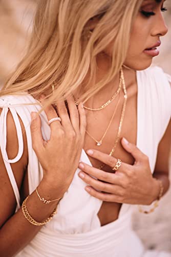 Barzel 18K Yellow Gold Plated Cubic Zirconia Eternity Wedding Band Ring Jewelry (Gold, 7) #TOP5