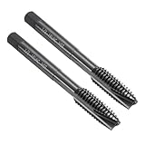 QUARKZMAN 2 Stück Maschine Gewindebohrer Spitze 3/8-16 UNC Spitzengewindeschneider HSS6542 Universelle und Hochwertige Gewindebohrer Nitrierte Oberfläche Schwarz