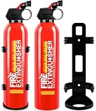 Fire Extinguisher for Home with Wall Mount - 2 Pack Upgraded 8-in-1 Portable Fire Extinguisher for Car Vehicle Boat House Kitchen, Water-Based Fire Extinguisher for A, B, C, K Fire