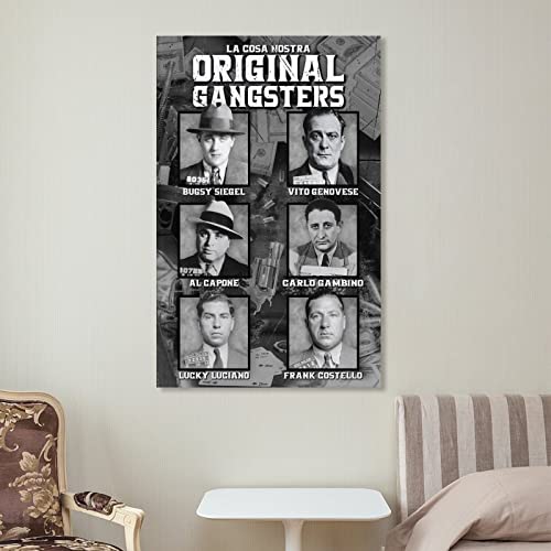 Bludug Original Gangsters Poster Mafia Mob Art Posters Canvas Painting Wall Art Poster For Bedroom Living Room Decor16X24Inch(40X60Cm) #TOP6