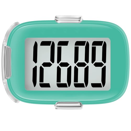 Pedometer Walking Simple 3D Step Counter with Clip and Lanyard-Teal