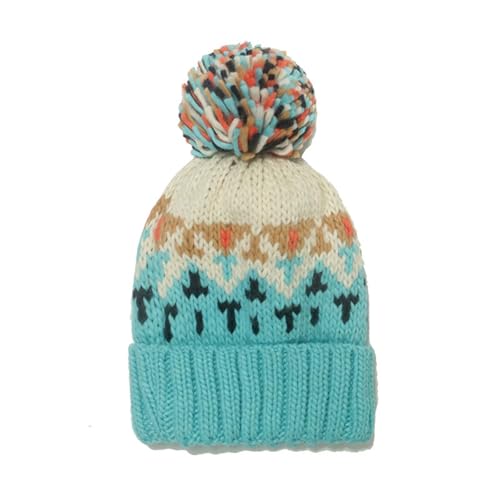 Women Winter Knitted Cap Beanie Soft Warm Hat Casual Fashion Winter Warm Hats Trendy Fleece Lined Knit Outfits Blue