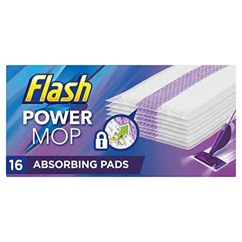 Procter & Gamble Flash Powermop Absorbing Pad Refills Pack of 16 Multi-Surface Pads