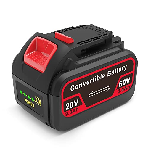 CHAUNVEN 9.0Ah DCB606 Battery Replacement for Dewalt 20V / 60V / 120V Battery MAX DCB606 DCB609 DCB612 Cordless Power Tools Battery