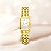 Imagen de LIGE Reloj de pulsera para mujer, rectangular