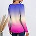 Womens Cowl Neck Casual Loose Fit Pullover T Shirts Long Sleeve 2026 Fashion Tops Shirts Print Lightweight Blouse（2-Hot Pink,X-Large）