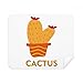 Orange Cactus Potted Succulents Cleaning Cloth Screen Cleaner 2pcs Suede Fabric