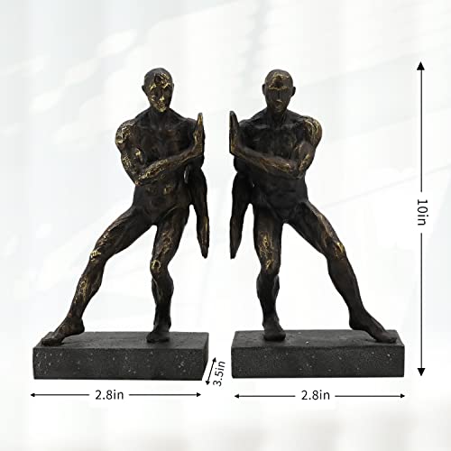 Liffy Decorative Bookends, Black Resin Non-Skid Book Ends, Heavy Duty Bookend Holder Ornaments, Decorative Book Stopper For Shelves, Office Desk, Study Room, Creative Home Decor Gifts For Book Lovers #TOP1