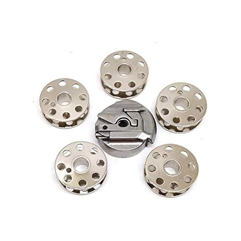 YICBOR 1 pcs 45751 Bobbin case+5 pcs 45785 bobbins for Singer 221,221k,222 Cover