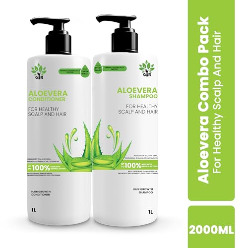 Image of GIR Aloe Vera Shampoo - 1L & Conditioner - 1L- for Silky Smooth Hair & Scalp Nourishment - Combo Pack