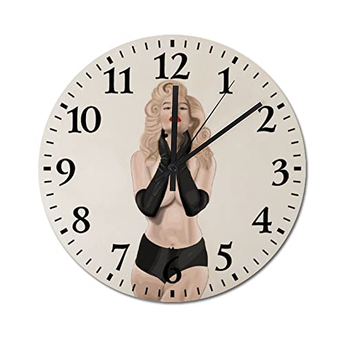 Horloge silencieuse Pinup Girl pour une cuisine rétro et vintage