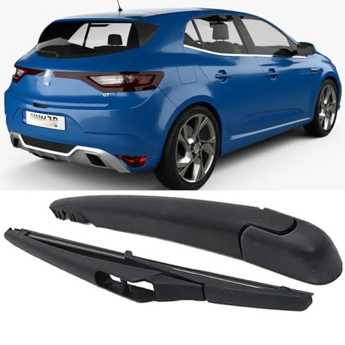 RHGSAO Juego de Brazo y escobilla limpiaparabrisas Traseros - Apto para Renault Megane IV 4 MK4 2016-2022 Cepillo para Parabrisas, portón Trasero y Ventana