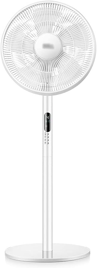 Pedestal Fan Quiet DC Motor Stand Floor Fan 3 Speed Adjustable Pedestal Remote Control for Bedroom Living Room Office (Color : White) (White)
