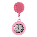 Hemobllo Nurse Watch Clip-on Retractable Pocket Watch with Removable Silicone Cover Lightweight Nursing for Healthcare Professionals
