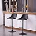 YOUNIKE Stołki barowe z regulowaną wysokością i obrotem o 360°, wysokie stołki barowe do blatu barowego, kuchni i domu (zestaw 2, czarne)