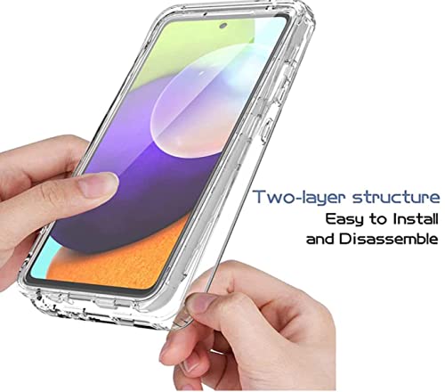 AMAZE!UK Compatible with Samsung Galaxy A53 5G Case, Premium Shock Proof 360 Crystal Hybrid Bumper Mobile Phone Cover (Hard PC Back + Flexible Front TPU) (Galaxy A53) Clear - Image 2