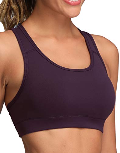 Image of Oalka Women's Racerback Sports Support Workout Running Bras | Oalka Women's Racerback Sports Support Workout Running Bras