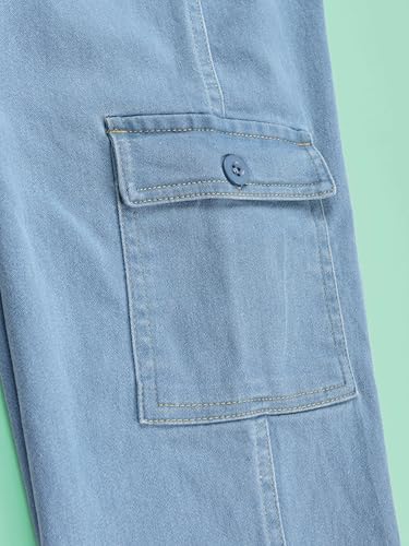 Image of KiddoPanti Boys Denim Cargo Jogger Pant