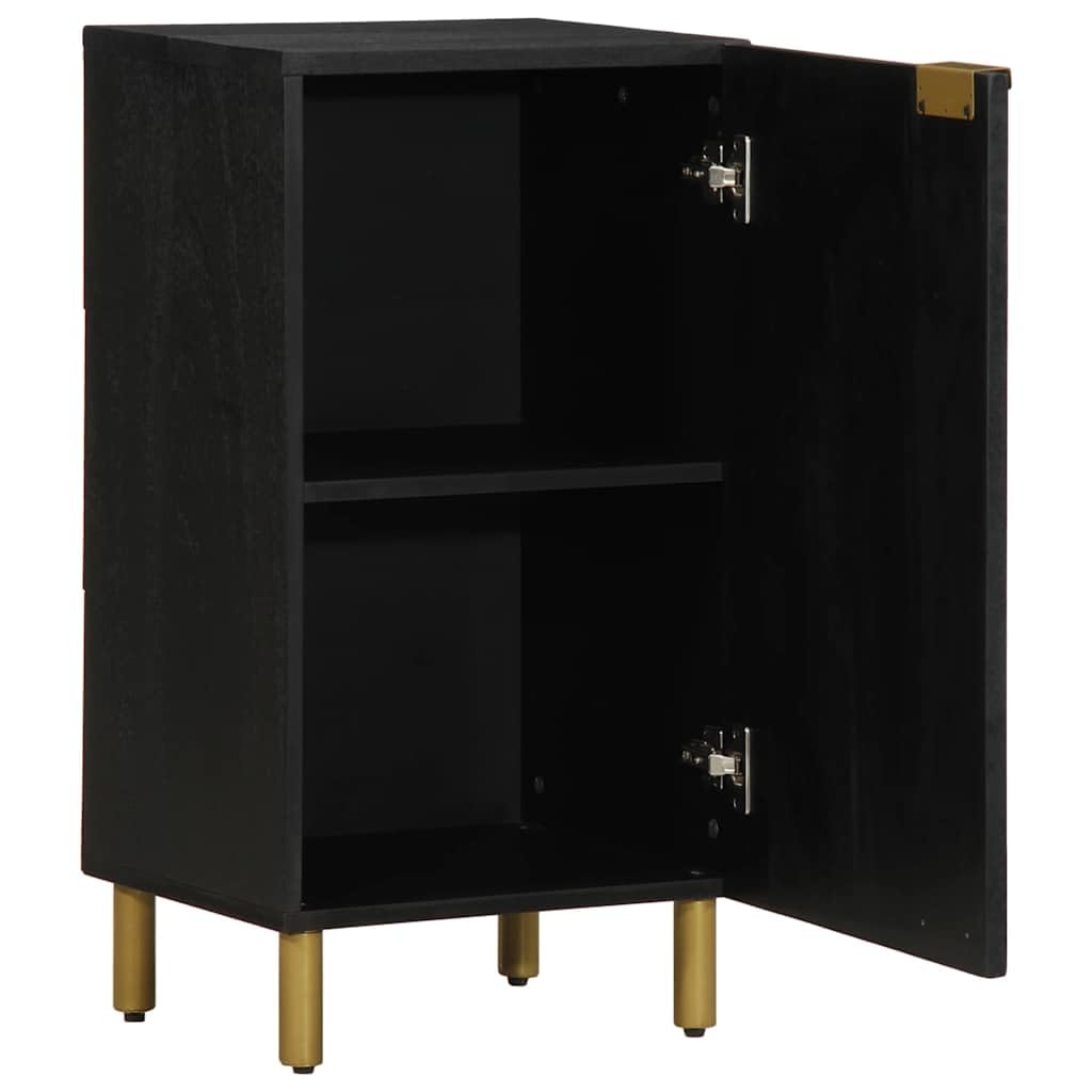 Buffet noir en bois meuble TV idéal pour petits salons