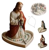Jungfrau Maria Rosenkranz Ständer - Elegante Gebetskiste für Schlafzimmer, Wohnzimmer, Büro Schreibtisch Dekoration - Perfektes religiöses Geschenk für persönliche spirituelle Kultivierung (Halskette