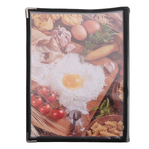 Pasuihcay Transparent Restaurant Menu Covers for A4 Size Book Style Cafe Bar 8 Pages 16 View