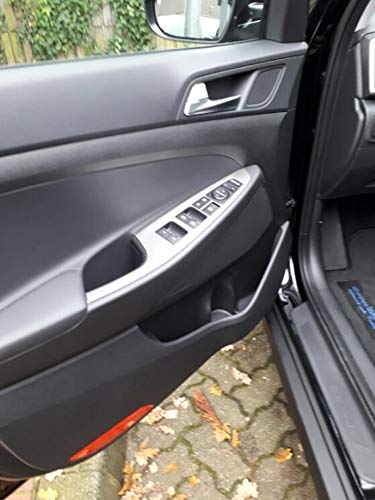 Garniture Commutateur Fenêtre Hyundai Tucson TL 2015-2020 - Acier Inoxydable Argenté - Kit 4 Pièces - Décoratif