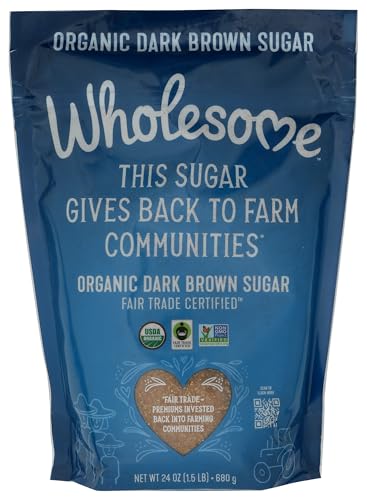 Wholesome Fair Trade Organic Dark Brown Sugar, 24oz, 1-Pack