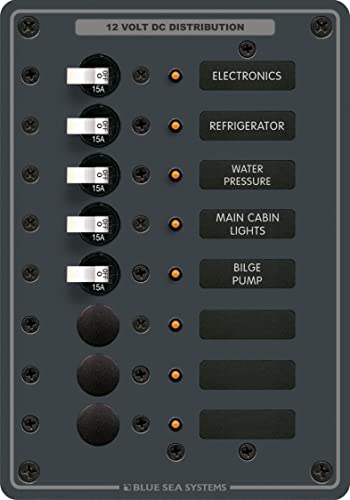 AMRB-8023 Blue Sea DC 8 Position Circuit Breaker Panel