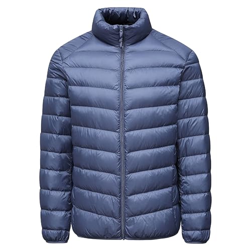 Doudoune homme pour la ville et les sorties manteau matelassé bleu XL