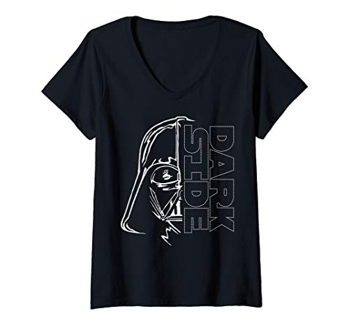 Womens star wars darth vader dark side split v-neck t-shirt