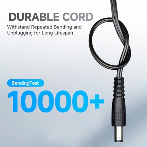 ANLINK 12V 1A/1000mA 3M Extra Long Power Supply Adapter, AC 100-240V to DC 12V 1A 12W Switching Adapter 5.5x2.1mm Wall Plug for LED Strip Lights,Surveillance Cameras,Router and More,UKCA Certified - Image 6