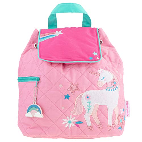 Stephen Joseph Kids' Unisex Toddler Back to School, Quilted Backpack, Pink Unicorn, One Size