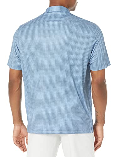 Greg Norman Collection Men's Ml75 Microlux Whale Tail Print Polo, Malibu Blue, X-Large #TOP1