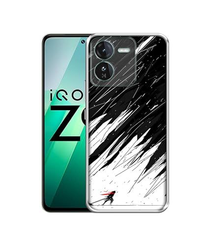 Image of Geometric Strom Design Printed Silicon Soft TPU Back Case Cover for iQOO Z9 5G