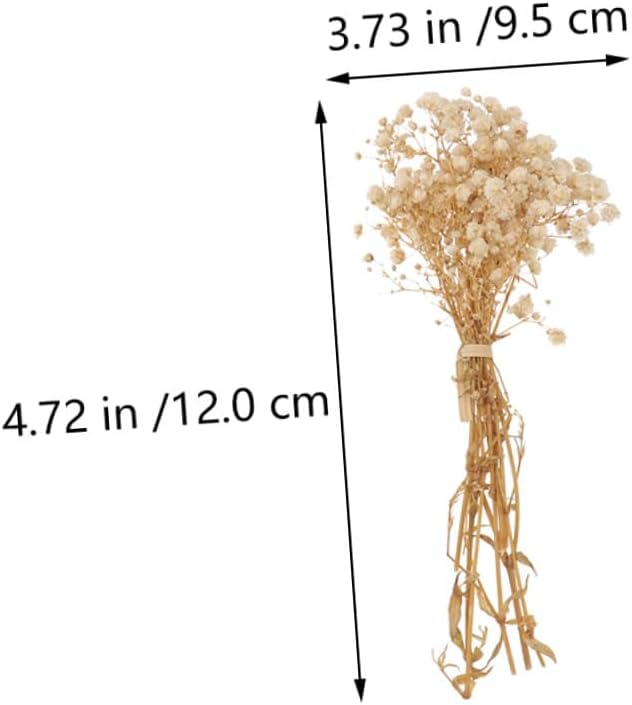 5Pcs Dried Gypsophila Flower Bouquets Natural Babysbreath Decorations for Home Living Wedding Scene Layout Prop Lightweight Portable Floral Arrangement