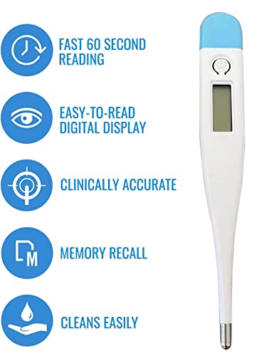 Fever Body Thermometer Infant Tongue Thermometer For Adults, Digital Oral Thermometer Termometros Para Fiebre Termometro Digital Adults With 8 Seconds Fast Reading #TOP2