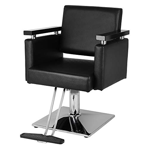 Sinoluck Styling Barber Chair Beauty Salon Hair Equipment,Hydraulic Modern Shampoo Chairs,Black