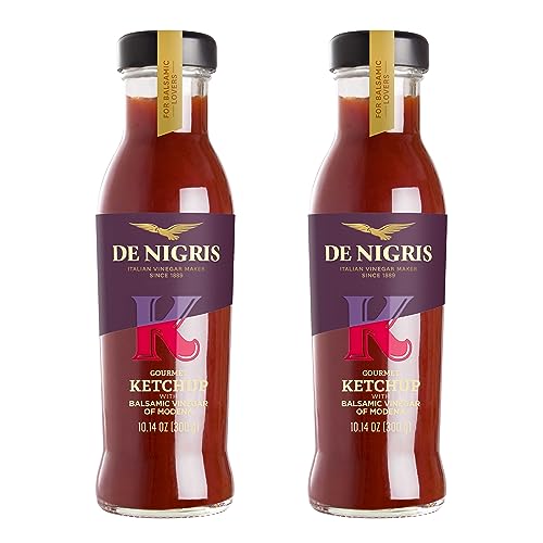 De Nigris Excellence line - Gourmet Italian Ketchup With Balsamic Vinegar Of Modena 10,14 Oz (Pack of 2) | Ketchup With Balsamic Vinegar From Modena Italy Aged