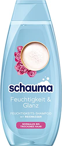 Schauma Moisturising Shampoo Moisture & Shine (5 x 400 ml), Hair Shampoo with Rice Water Gently Cleanses the Scalp - Image 2