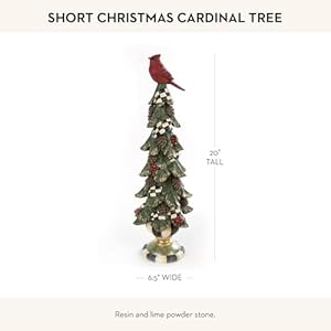 Mackenzie childs christmas cardinal tree with courtly check garland tabletop tree  urban country home decor