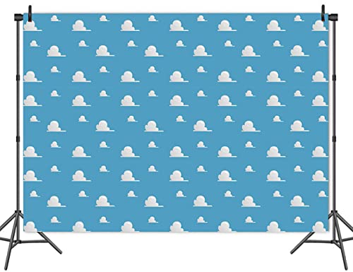 Fondo Fotográfico Azul Cielo Nubes 8x6ft miniatura 2