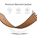 Bestig Leather Bands Compatible with Apple Watch Band 49mm 46mm 45mm 44mm 42mm(Series 3 2 1) for Women Men, Genuine Leather Wristband Strap for iWatch Ultra SE Series 10 9 8 7 6 5 4(Brown+RoseGold)