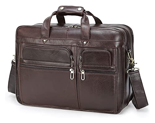 Leather Briefcase for Men 15.6inch Laptop Bag Office Messenger Bag Business Travel Computer Shoulder Handbag2