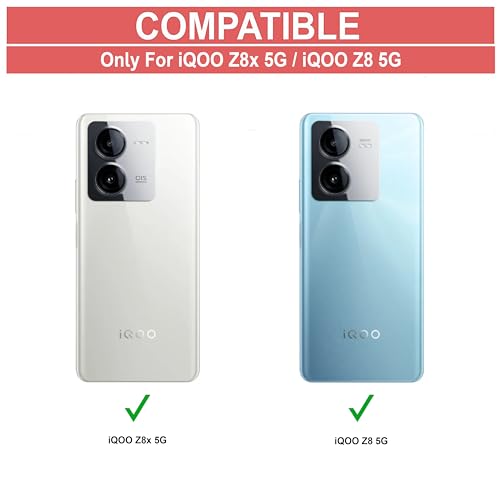 Image of Zapcase Back Case Cover for iQOO Z8x 5G | Compatible for iQOO Z8x 5G Back Case Cover | Clear Case with Camera Protection | (TPU + PC | Matte Black)