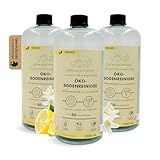 3er Set GRASHÜPFER® Öko Bodenreiniger für Wischroboter [ZITRUSBLÜTE] - Wischroboter Reinigungsmittel kompatibel mit Roborock, Dreame, Ecovacs & Co. für Laminat, Parkett, Vinyl & Fliesen - 3x1000 ml