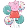 Anagram 4154101 Peppa Pig Bouquet Party Balloon Bouquet, 0, Multicolor, Pack of 1
